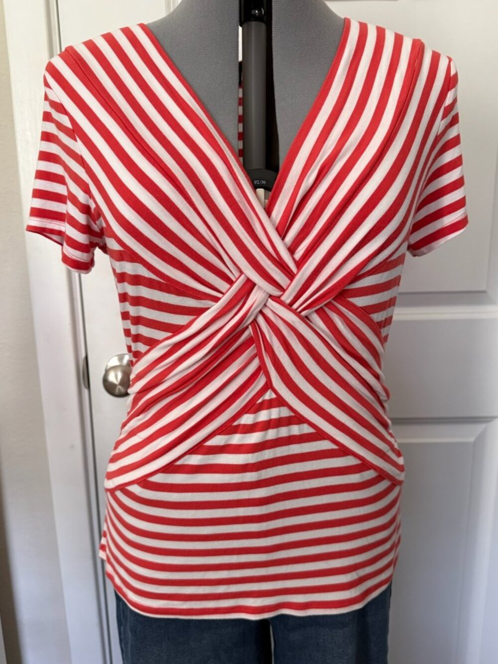 Cable and Gauge orange stripped shirt size XL